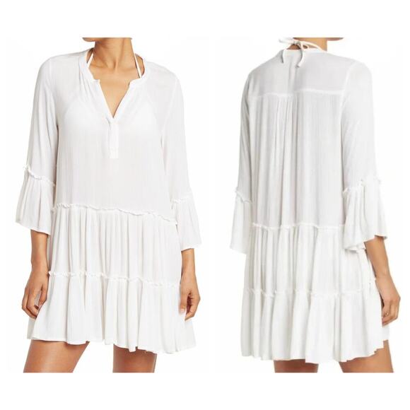 Elan A-Line Tiered Mini Dress Coverup Size Medium - Picture 1 of 8